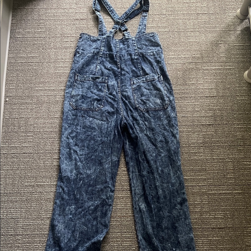 👖 Pilcro by Anthropologie Soft Denim Pinafore Jumpsuit – Size Medium 👖 - Picture 8 of 9